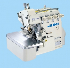Máquina de costura Juki MO 6914S-BD6-307 - 2 agulhas 4 fios, com motor servo, tampo e bancada nacional
