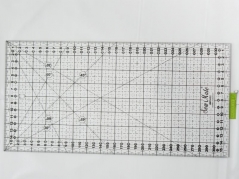 Regua Quilting, 160x320 mm, escala métrica, preta