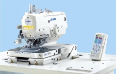 Maquina de costura casear de olhal Juki MEB 3200CSS-MM-BBP, com tampo e bancada