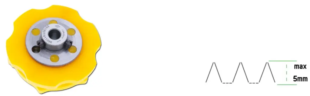 Cam de zigzag ponto invisivel 4 pontos  - 5mm Singer 457 EverPeak