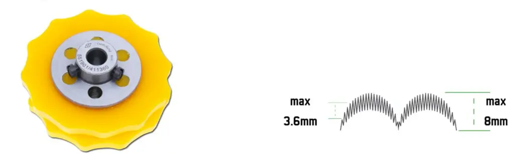 Cam de zigzag de 24 pontos 3.6mm - 8mm Singer 457 EverPeak