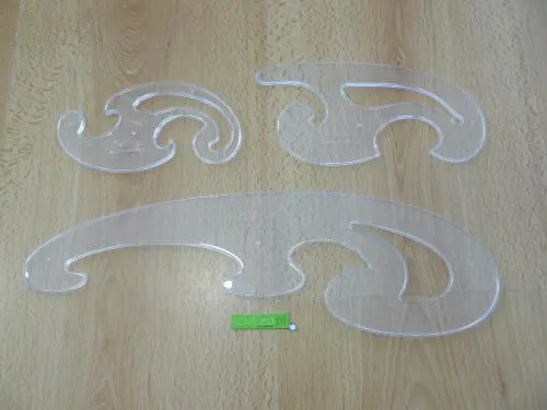 Conjunto de 4 Reguas modelismo Burmester  /  Regua curva francesa  S0221301