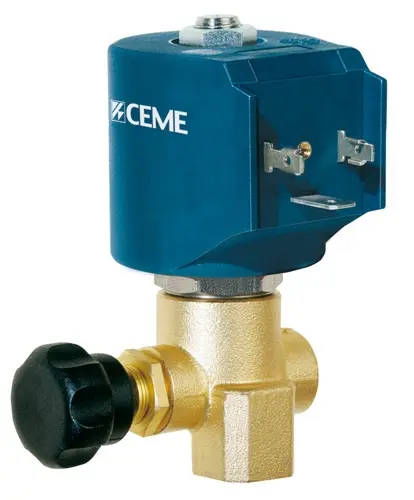 Electrovalvula vapor regulavel Comel 1 / 4” 230V (9934) Ø 2,8mm - 12 W - 230 V EPDM - FR / BR / FB (ceme) St.20098 = N.0200 = 3003025 = 012.03.015