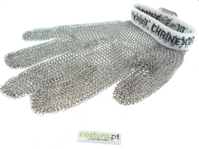 Luva metalica pequena (Tamanho S) Branca