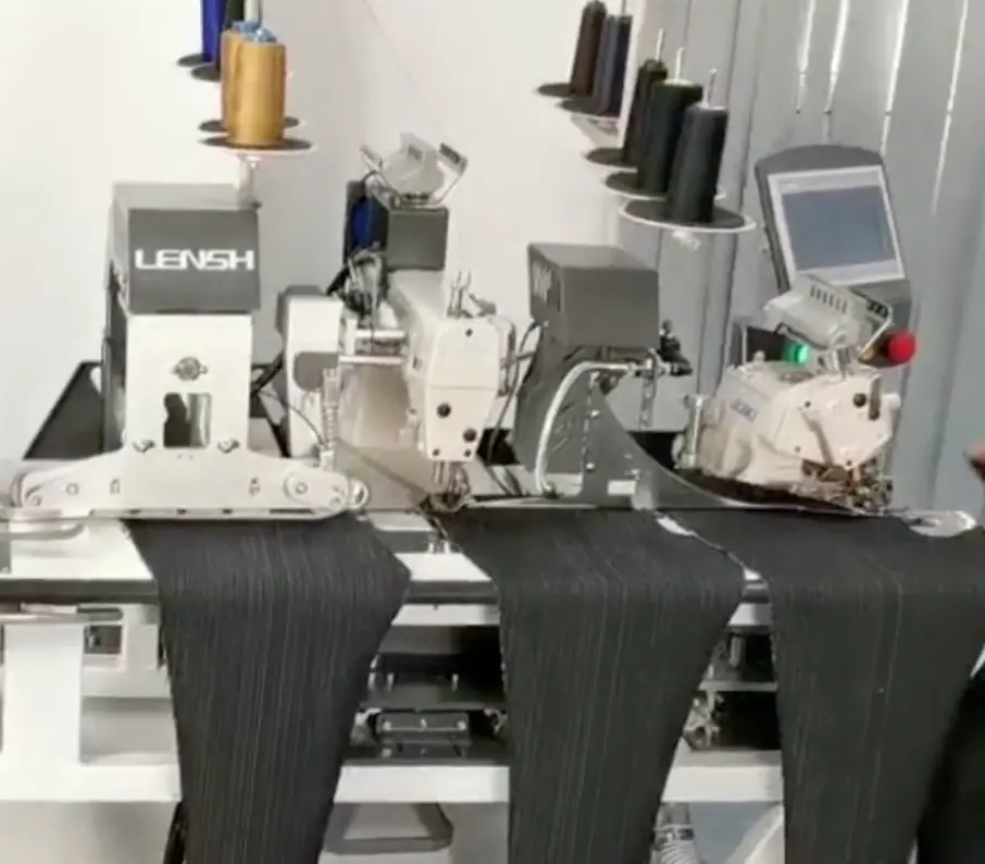 Maquina automática de unir peças a corte e cose e pespontar a ponto cadeia Lensh LS-7041C