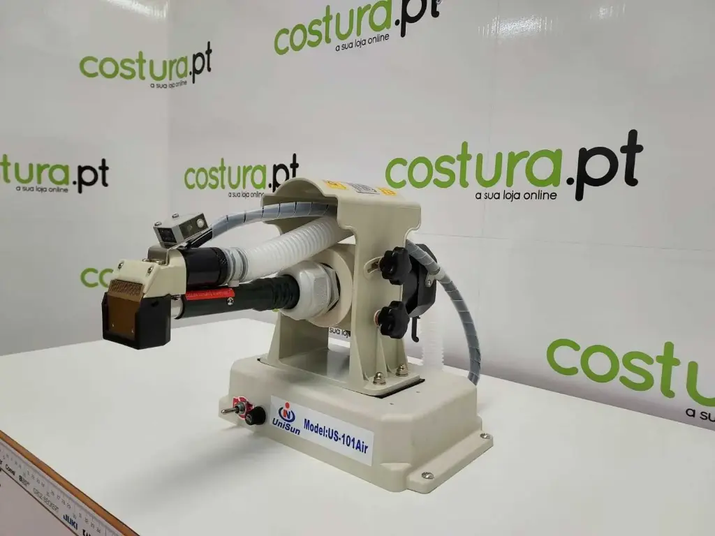 Maquina de aparar linhas Unisun US-101 Air com mesa e estante 