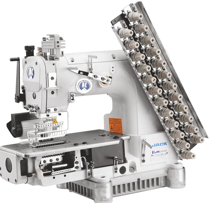 Maquina de costura Jack JK-8009VCDI-12064P, com motor servo bancada e tampo