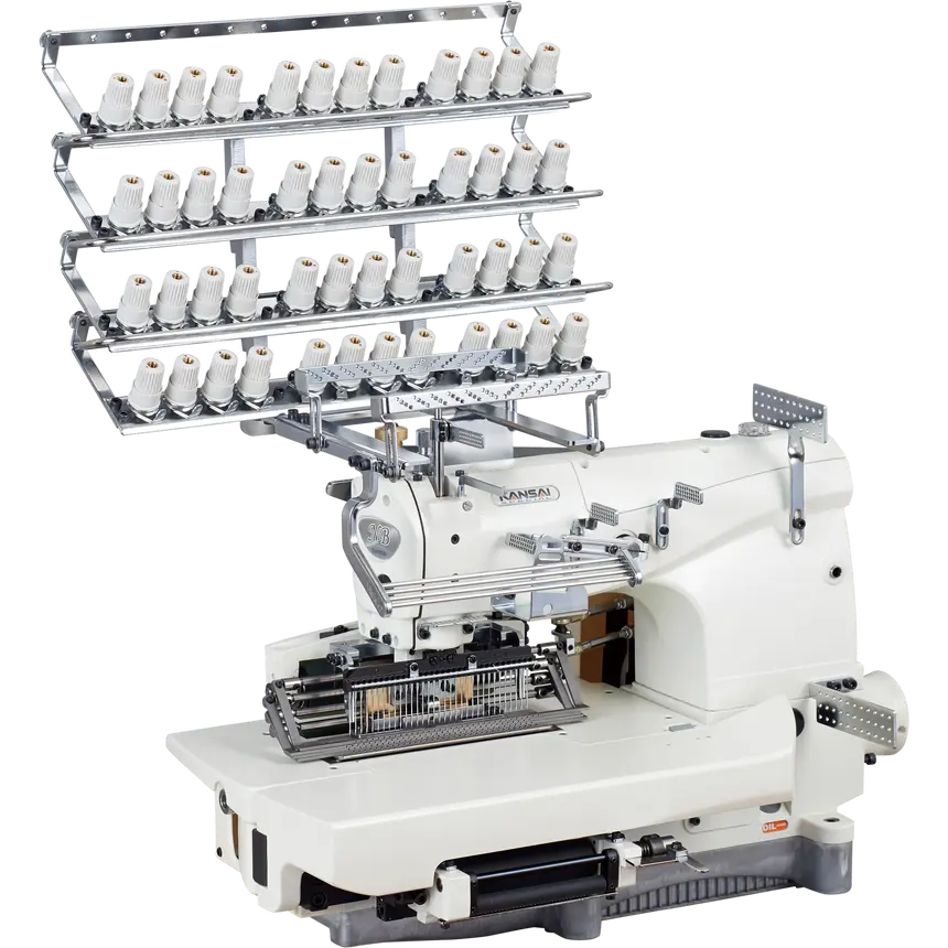 Maquina de costura Kansai Special 1433 P de 33 agulhas 3 / 16, com motor servo