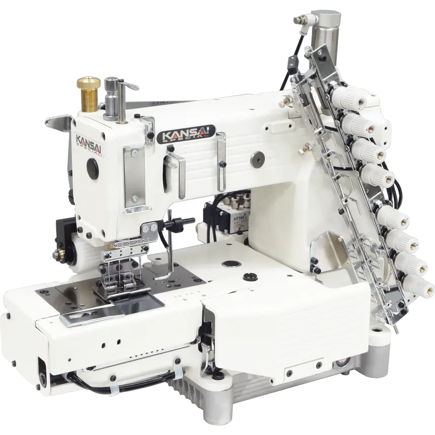 Maquina de costura Kansai Special KANSAI SPECIAL FX4404P-UTC 3 / 4, com motor servo e bancada de rodas