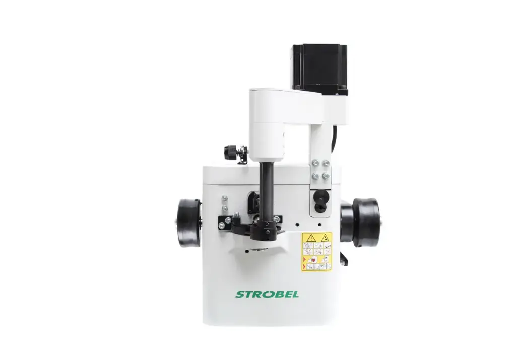 Maquina de costura Strobel 444-2, completa com levantamento, tampo e estante, pedal pequeno motor servo hohsing e painel touch