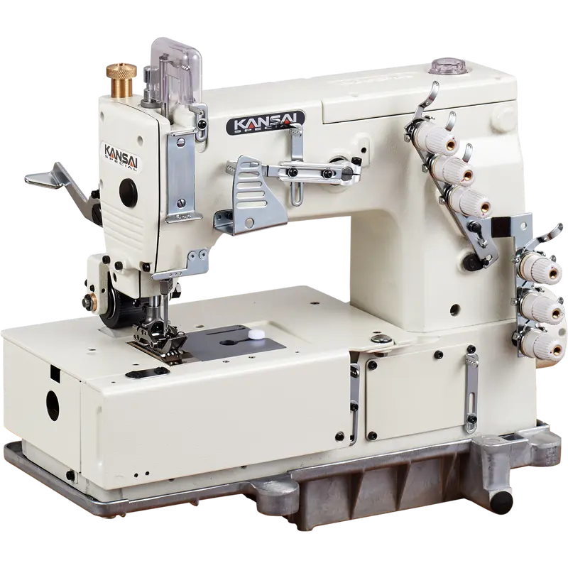 Maquina de costura de 3 agulhas Kansai DLR1503PTF, com motor servo R9-4404 750w 220V