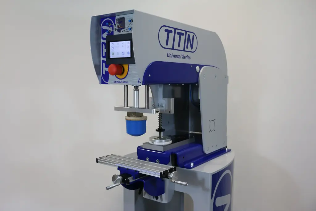 Maquina de tampografia de 1 cor (80mm) TTN 90 EKO TE com copo de 90mm com anel de cerâmica