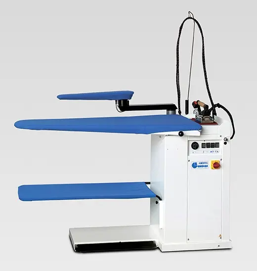 Mesa de passar bico de pato 1300x500x250 mm com aquecimento e aspiração, caldeira incorporada de (3,3 - 3,9 - 4,8 kw) Ghidini Ambria
