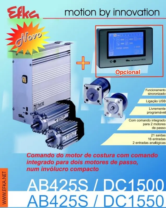 Motor Efka DC1550-17 com caixa de controle AB425S 5850 DC