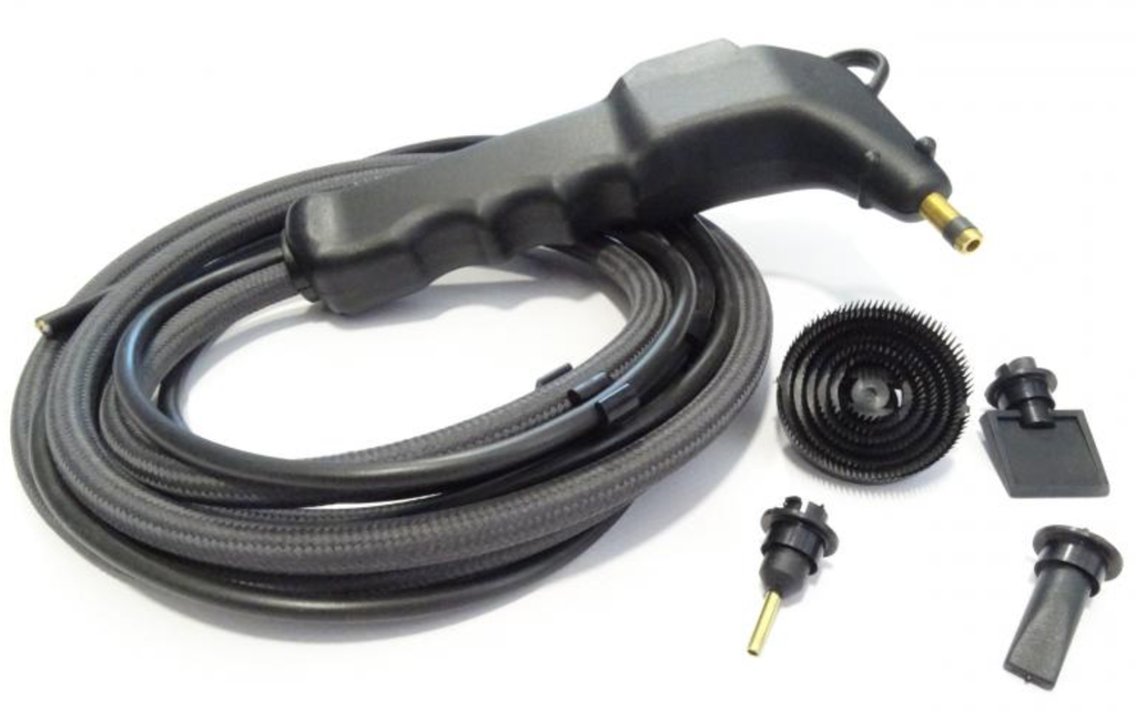 Pistola de Ar  /  Vapor com 4 tipos de bicos de nylon substituíveis, com cabo de 2.3mt e tubo de vapor de 2mt