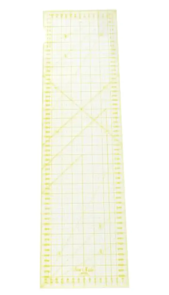 Regua Quilting, 160x600 mm, escala métrica, amarela