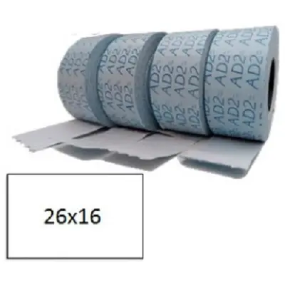 Rolo Etiquetas Papel  /  Autocolantes Med.26x16 AD2 rectangular