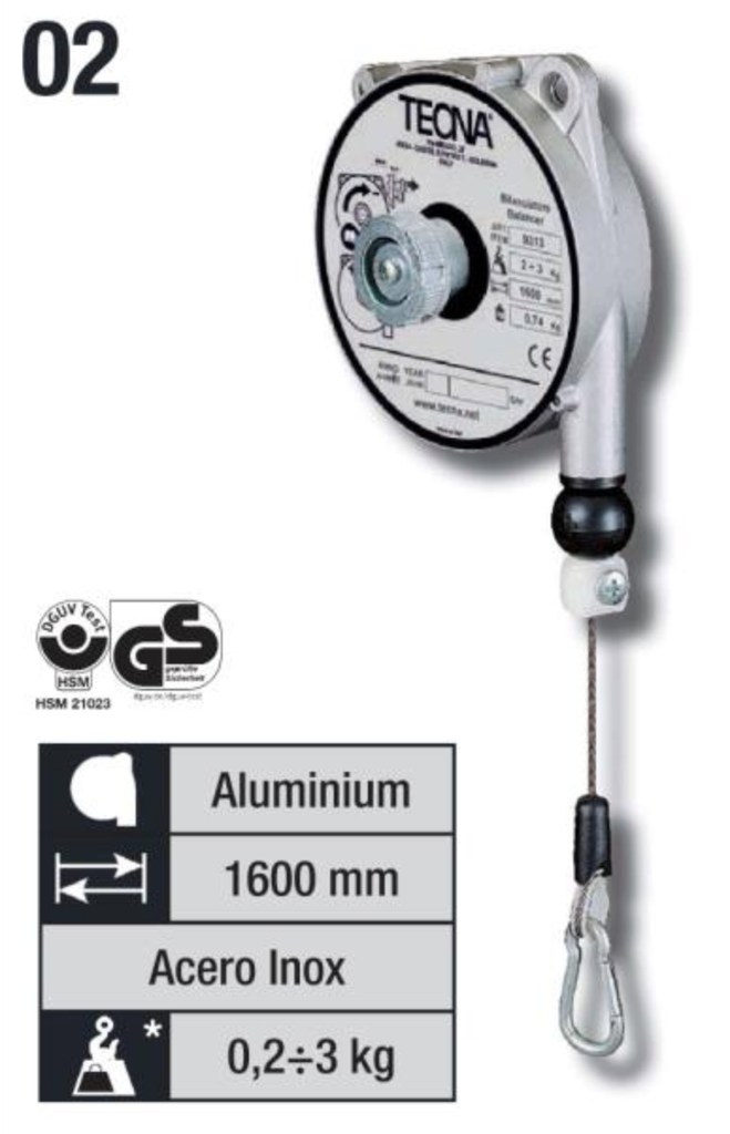 Suspensor com cabo de aço para ferro de 0.2-3 KG