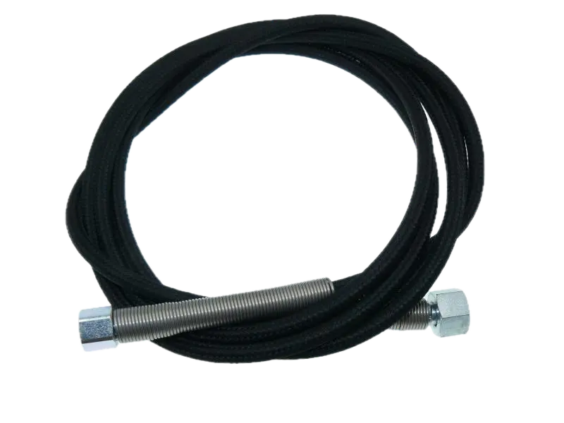 Tubo teflon com bicone 1 / 4-1 / 8 - 2,5mt com mola de aco