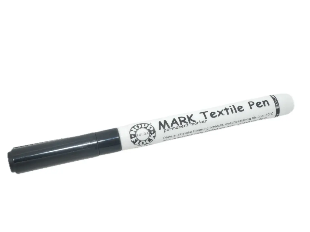 Mark Textile Pen - Azul, resistente á água, com uma largura de linha de 0,5 mm Flockenhaus