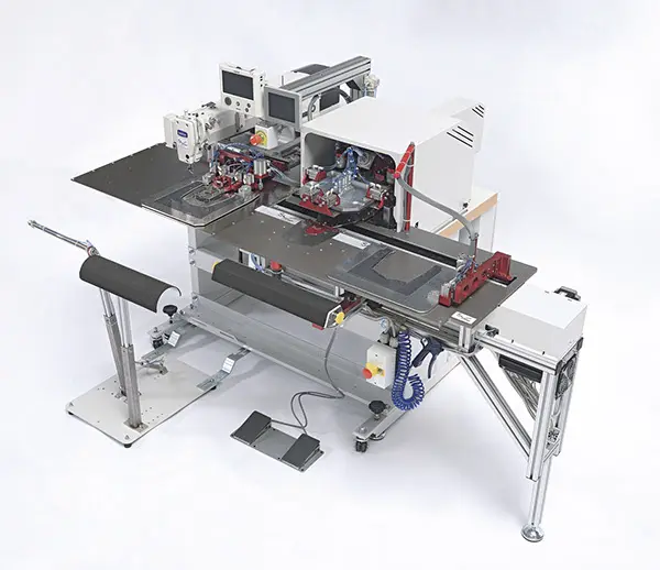 Maquina Automatica para vincar e pregar bolsos de chapa , com cabeça de costura Brother BAS 342 Sip-Italy PS342FG1SIP.V2