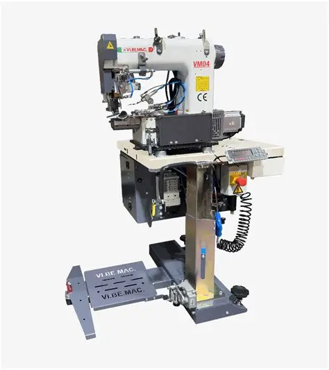 Maquina de costura VIBEMAC VM04, completa, com tampo, e bancada