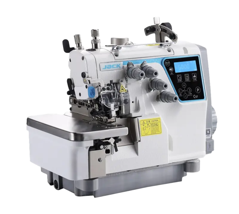 Maquina de costura corte e cose de arrasto superior Jack C5T-5-A04/435, com motor servo