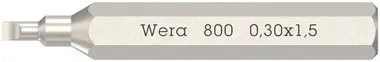 Micro bit de fendas 0,3 x 1,5 x 30mm Wera = 05058104001