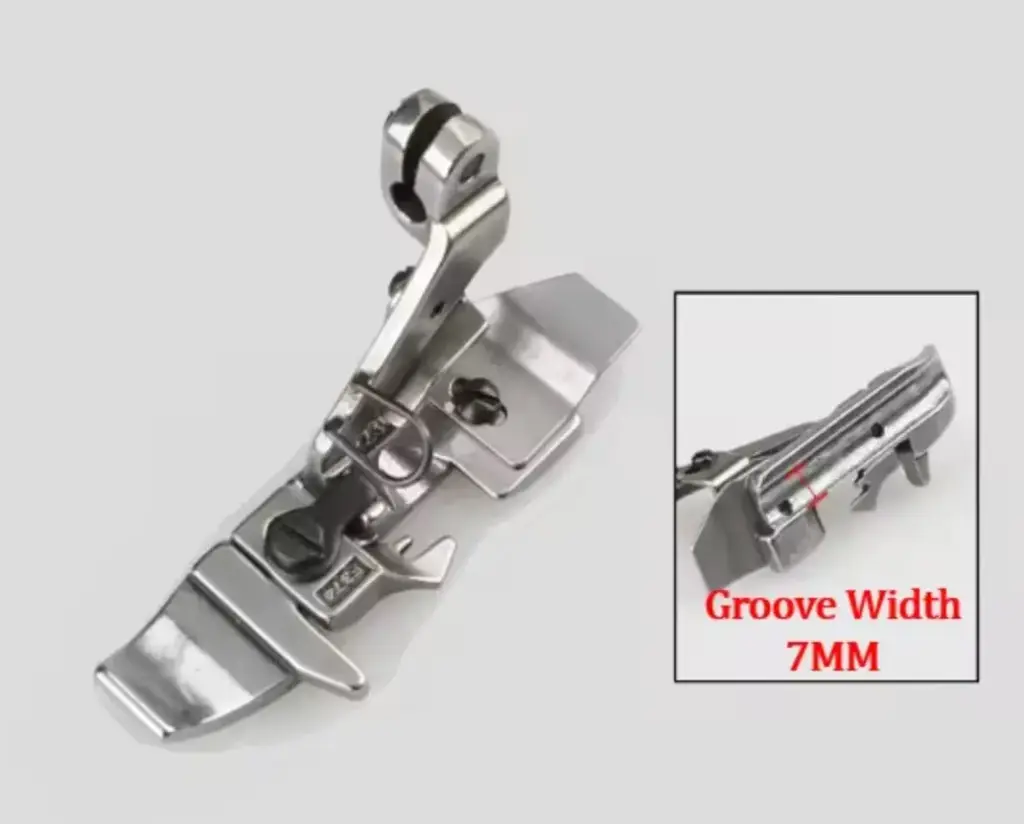 Calcador corte e cose com tubo e rasgo para meter chumbo de 7mm Juki MO6700