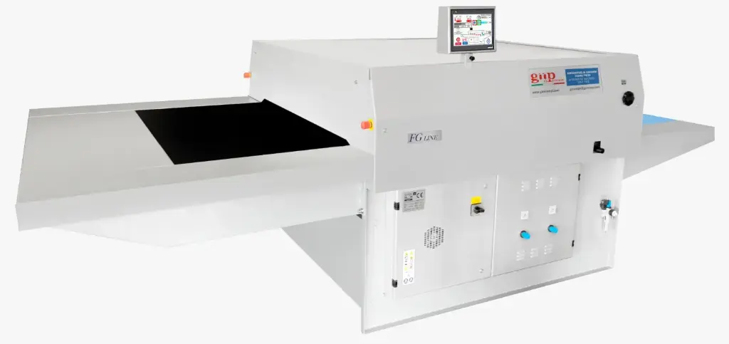 Maquina termocolagem de colar entretela de tapete rotativo Giemmepi FG 1600T