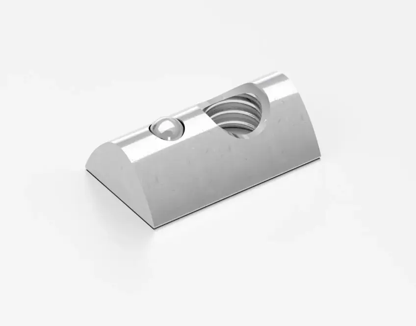 T-Slot Nut 8 St M8, Bright Zinc Plated, pce Item