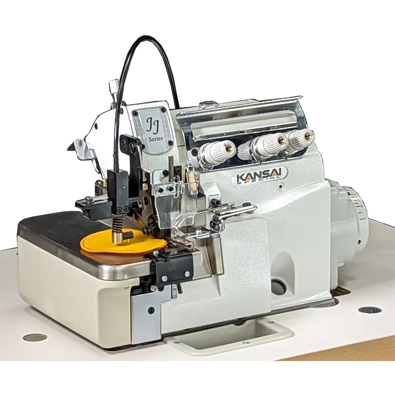 Maquina de costura Kansai Special JJ3004GS-01M-BD-4, para rolinho em emblemas