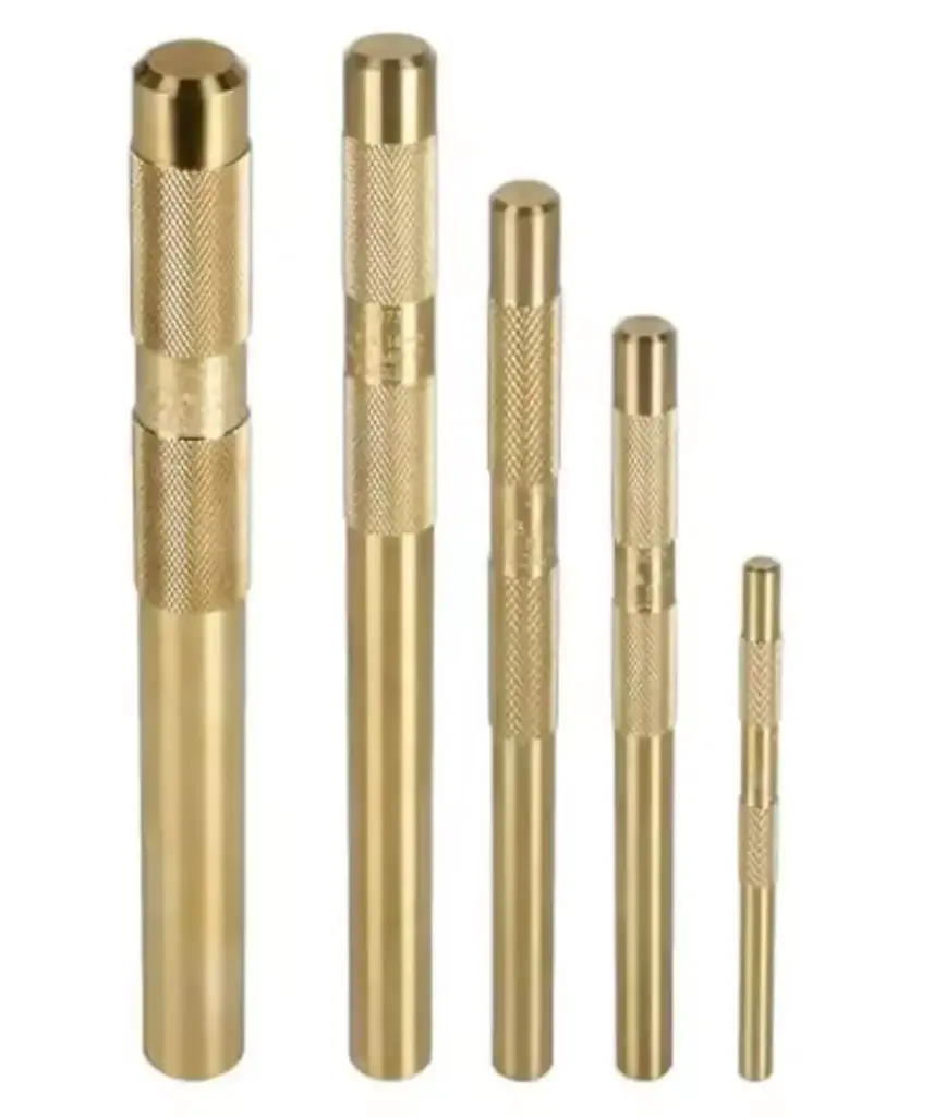 Conjunto de Ferramentas de Punção / Ponteiros de Latão - 5 Peças
