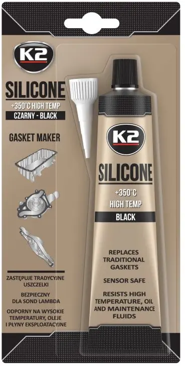 Silicone preto alta temperatura +350ºC 85GR K2