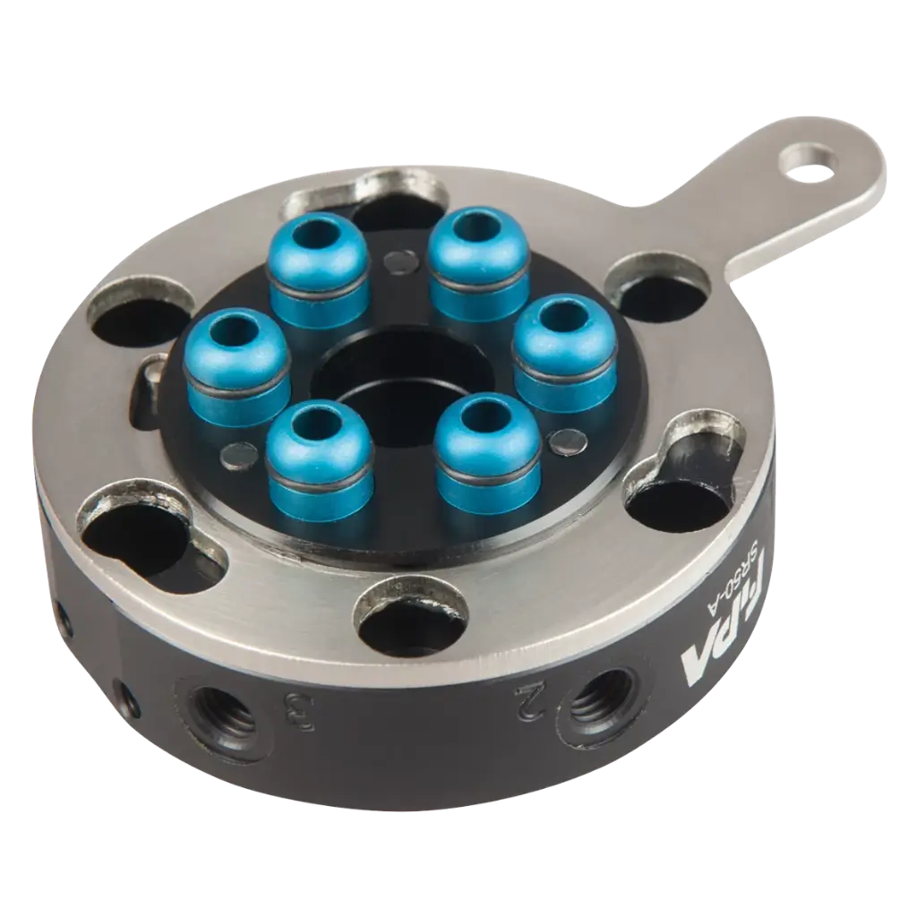 Acoplamento rápido redondo (lado do robô) - diámetro 50 - 6 conexões de ar - máx. 20Kg