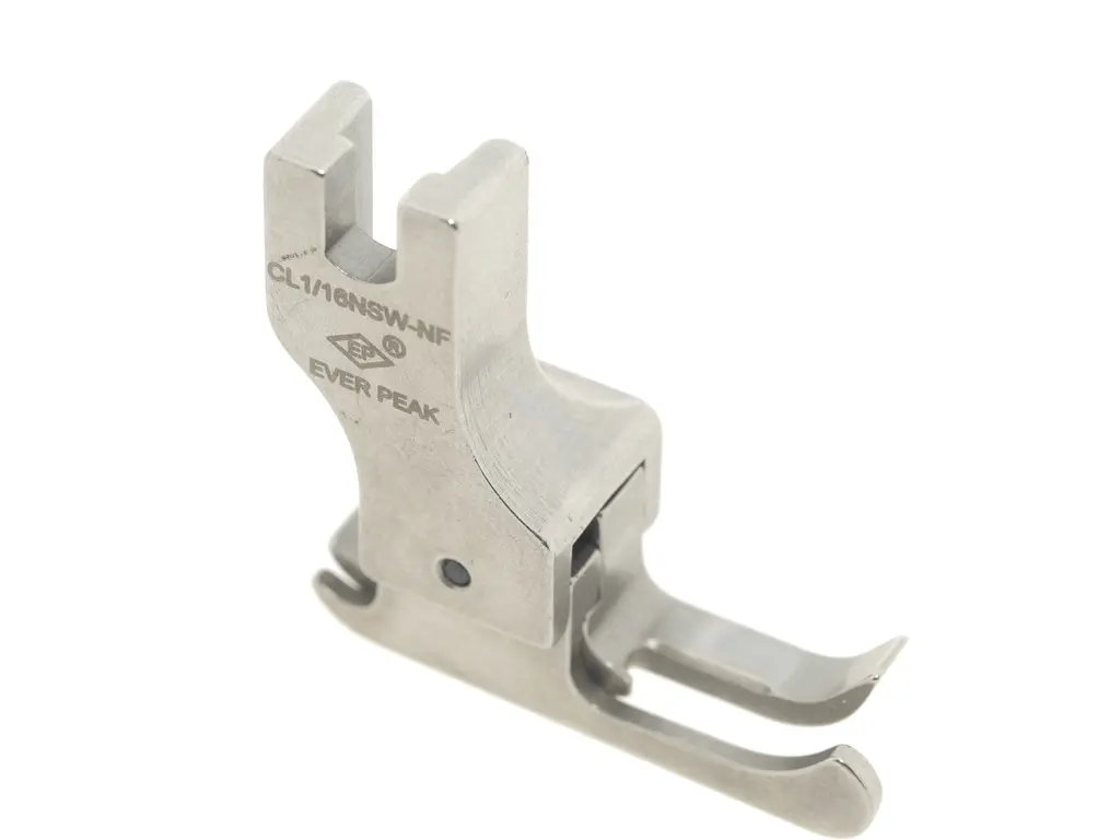 Calcador compensador 1.6mm estreito esquerdo para fechos duplo arrasto EverPeak