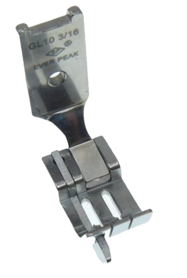 Calcador para maquina de 2 agulhas 4.8mm Ponto preso com guia esquerdo a 1mm EverPeak