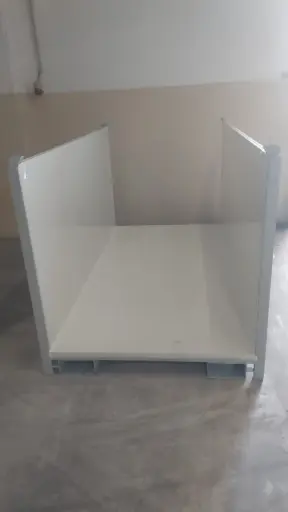 [4i.2.2x1.1x10.5F] Carrinho 2.2 x 1.10 x 1.05Mt metalizado  para rolos de tecido  /  malha