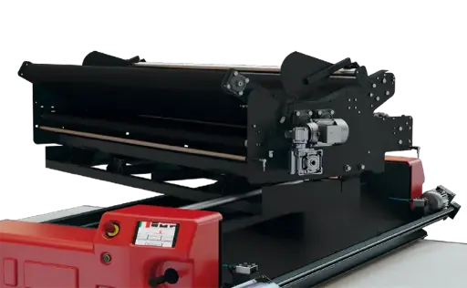 [Ima.890.14C.H160] Carro de estender, programável, da série Phoenix, Equipada com cortadora, estendimento folha a folha, torreta giratoria, pinça móvel e plataforma de operário. H160.