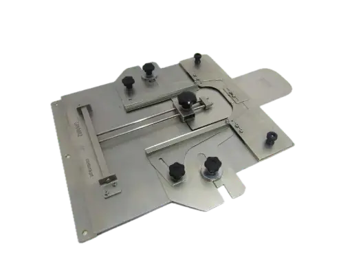 [CPtex.54] Equipamento com ângulos reguláveis, matriz deslizante suporte base para prensa rotativa para vincar bolsos - GRVMR2