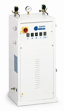 [Ghi.Super.4bar.Tank] Gerador de vapor Ghidini Super GB / A com Bomba PQM 65 - 400V. / 3 / 50 HZ. - 6 KW - 4 BAR - G05H22 com reservatorio de agua Z13A02
