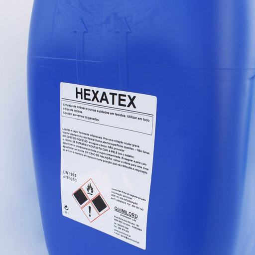 [Hexatex] Liquido de limpeza Hexatex UN 1993, Liquido Inflamavel, n.s.a., (Contém Isopropanol), 3, III - 5Litros