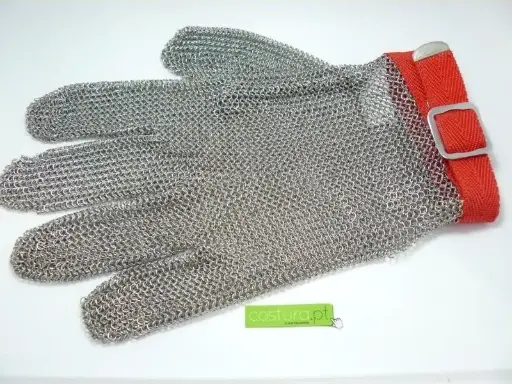 [K.LuvmetM] Luva metalica pequena (Tamanho M) Vermelha