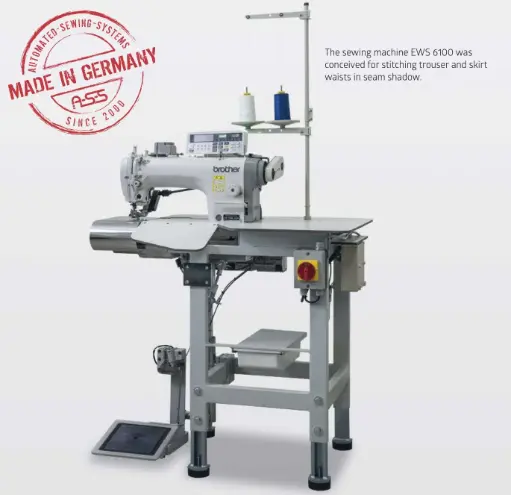 [BASS6100] Maquina ASS modelo 6100 para pespontar cintos com pesponto escondido -PRODUÇÃO 8 / H - 600 CALÇAS