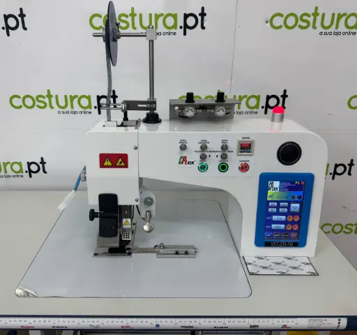 [Cptex.XST-235] Maquina de colar fitilho Cptex XST-235-7H, com ajuste de temperatura eletrónico, facil ajuste da largura da fita, regulação de transporte superior e inferior independentes