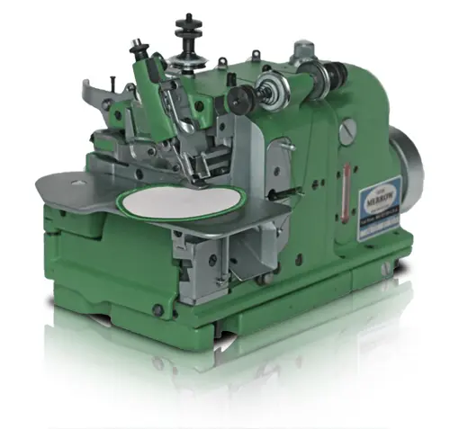 [Merr.MG-3U] Maquina de costura para emblemas Merrow MG-3U, com motor servo, tampo e bancada nacional
