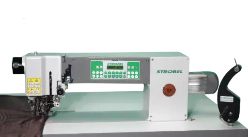 [Strob.710] Maquina de costuraponto invisivel Strobel 710, equipada com motor servo 550W, painel operativo, tampo e bancada nacional