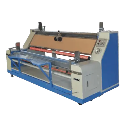 [Svegea.W-2100-S] Maquina de desenrolar e enrolar 220cm com alinhamento por fotocelula, com control de tensão  e contagem de metros Svegea W-2100-S