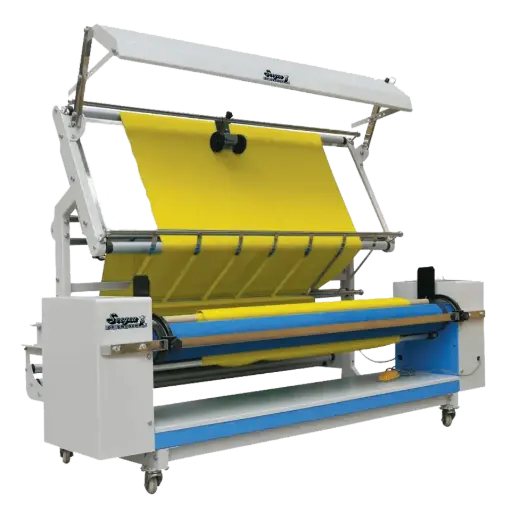 [Svg.CMI180E] Maquina de revistar e medir malha / tecido rolo-rolo com centrador de ourela por fotocélula para rolos de medidas máximas de 1800 x 500mm - Svegea CMI-180E