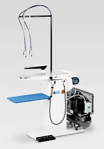 [Ghi.GB-S-88C] Mesa tira nódoas sem caldeira com aspiração, com duas pistolas, suporte de pistolas e 2 tanques para liquidos Ghidini GB-S-88 C